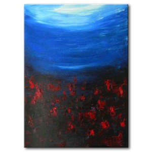 Quadro dipinto a mano: Blue light 289 Quadro dipinto a mano: Blue light 289